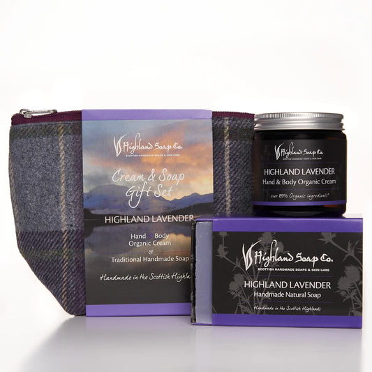 Highland Lavender Hand & Body Cream with Soap Gift Bag